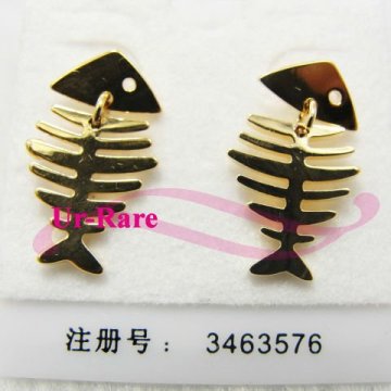 Fish Bone Dangle Earring