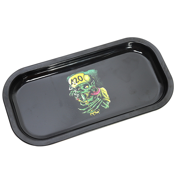 Weed Metal Smoking Rolling Tra Metal Large and small personalized tray operation iron tray Thickened storage fruit plate