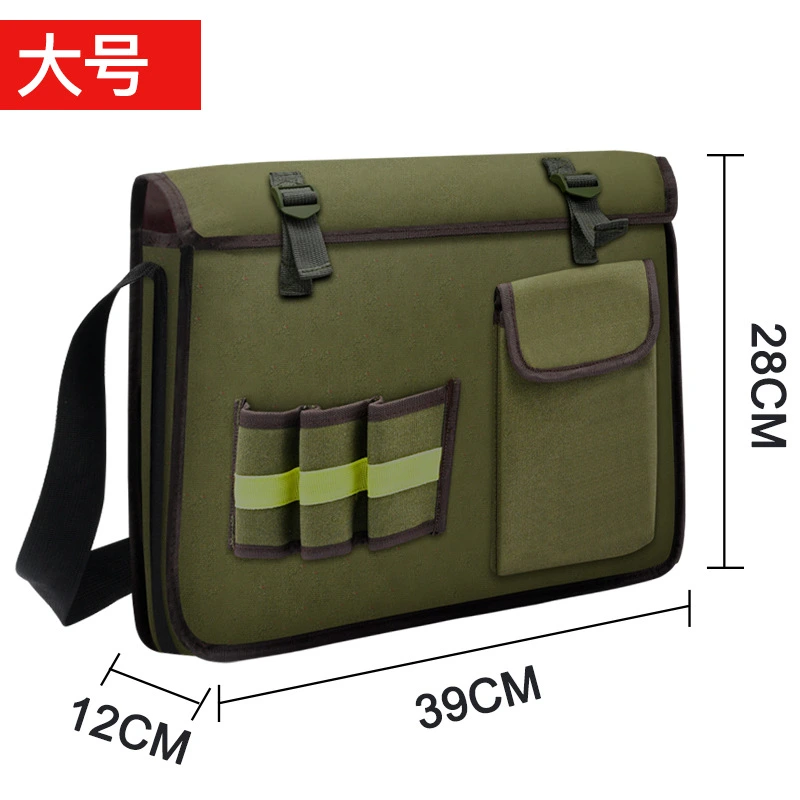 Multifunctional Electrician Repair One-Shoulder Messenger Oxford Cloth Tool Bag Canvas Thickened Tool Bag