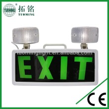 twin spot emergency light led rechargeable exit sign