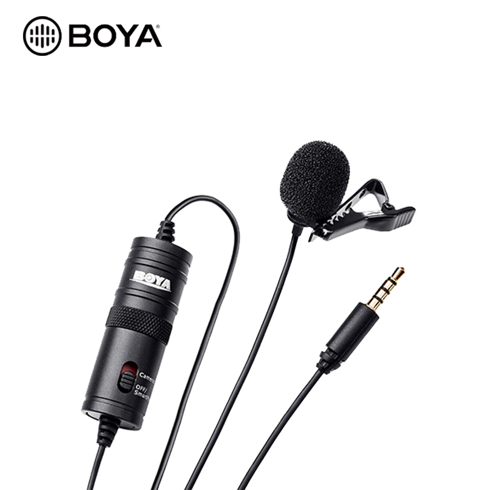 BOYA BY-M1 Mini Wired Lavalier Collar Tie Clip Mic Microphone for Iphone