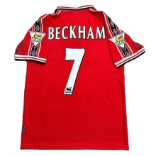 Classic Vintage Soccer Jersey #7 BECKHAM Man United Home Retro Football Shirt for Adults