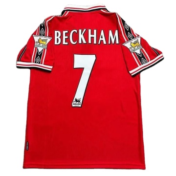 Classic Vintage Soccer Jersey #7 BECKHAM Man United Home Retro Football Shirt for Adults