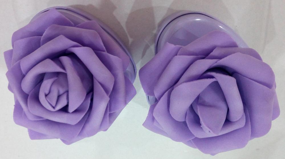 Purple Candy Tin box with Flower Decoration