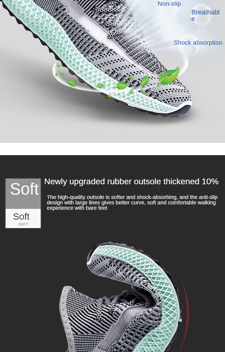 Men's shoes summer new style 2021 Korean fashion breathable starry casual shoes mesh flying woven sports shoes