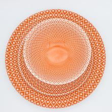 Orange pad printing European pattern dinner sets