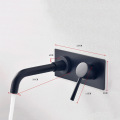 Matte black wall mounted hot and cold faucet