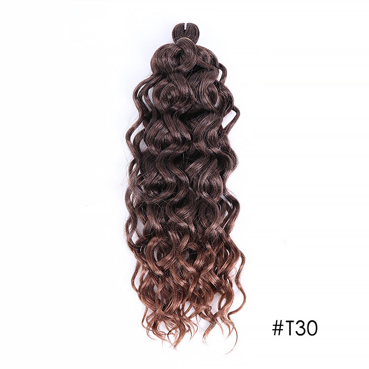 Julianna 18" hawaii curl ocean wave synthetic afro wavy king tips blonde silk weave braiding crochet hair ocean wave braid