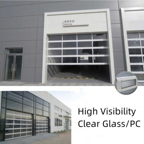 Aluminum Alloy Frame Transparent Door Commercial Perspective