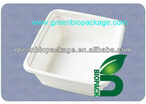 Eco-friendly disposable Bagasse Pulp Square Bowl