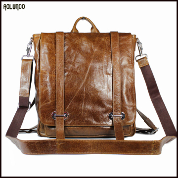 Western women customized black brown custom leather backpack bag