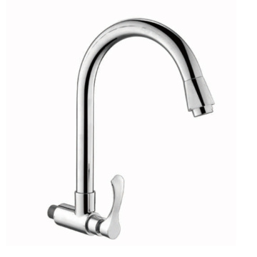 Mixer Tap Single Hole Dual Handle Brass Kitchen Faucet