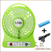 Rechargeable USB Mini Cooling Fan/Mini 4.5inch Portable Fan with Led Flash Light No.: 813