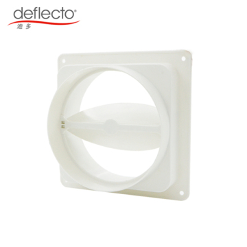 Plastic Back draft blocker white PP