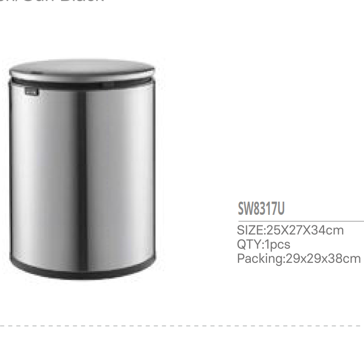 9L touchless garbage bins sensor trash bin stainless Steel trash cans with electronic sensor