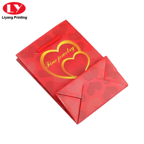 Logotipo personalizado Supreme Red Paper Jewelry Bolsy