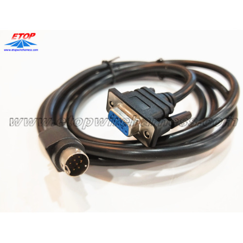 Cable conector DIN macho de 9 pines a hembra D-sub9