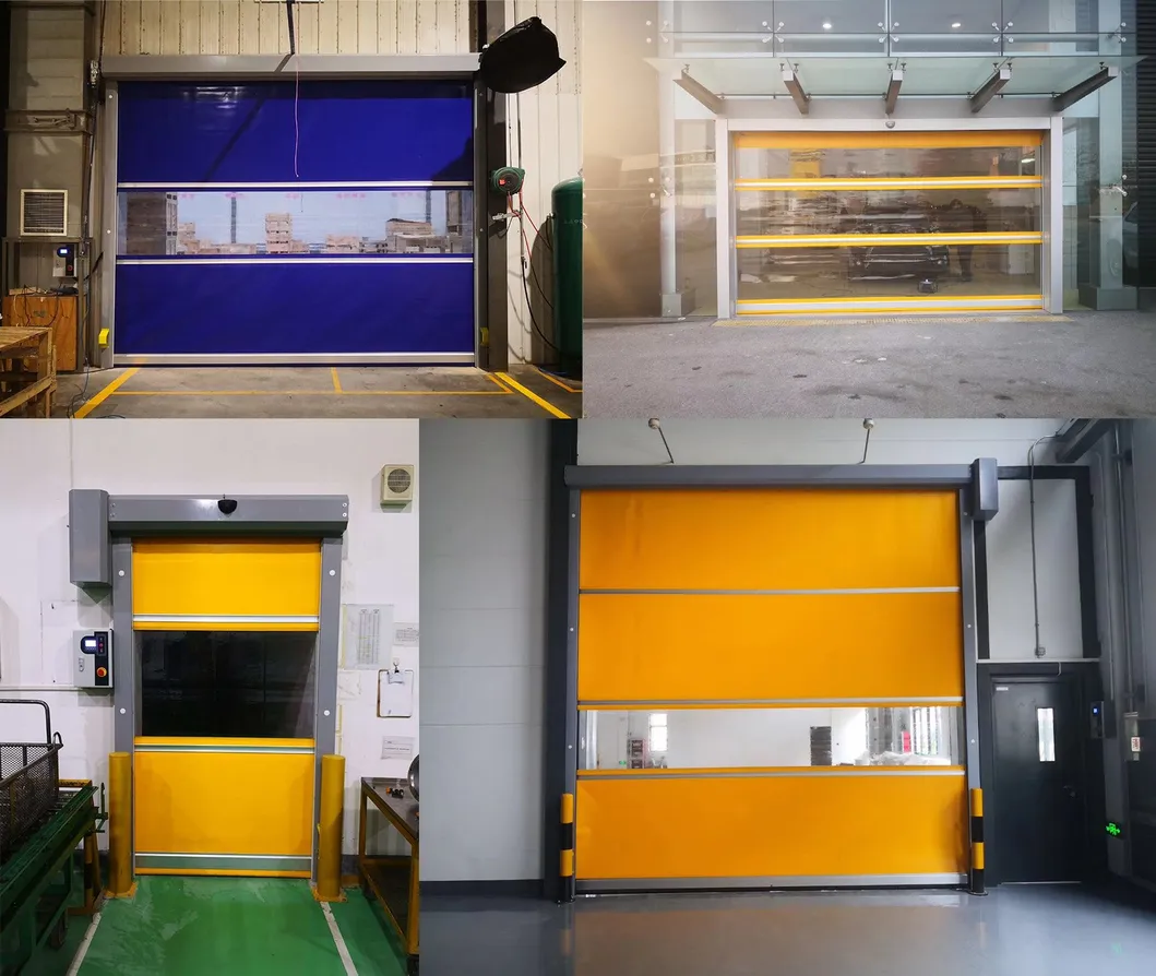 High Quality PVC Fabric High Speed Industrial Automatic Rapid Overhead Fast Quick Roll up Rolling Roller Shutter Door for Clean Room Factory Workshop Warehouse
