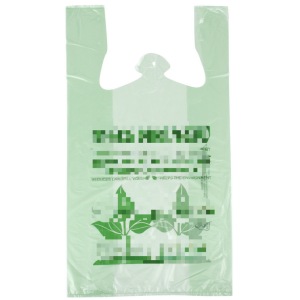Printed coated disposable vegetable and fruit plastic bags