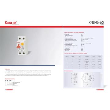 Magnettyp 10ka 1p+n RCCB mit Überstromschutz