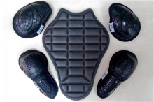 CE elbow shoulder knee protections for motorcycle jackets inside a jacket