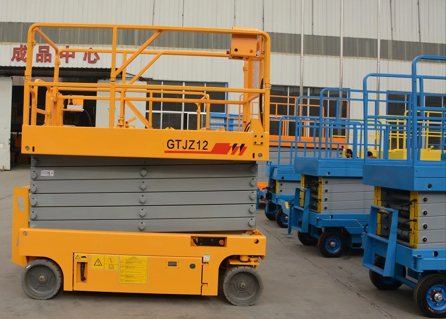 Gtjz12 300kg Lifting 12m Battery Powered Self Propelled Scissor Lift Platform