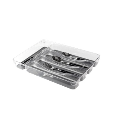 5-Compartments Plastic Expandable Drawer Organizer