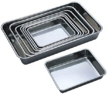 Heavy rectangular dish, s/s