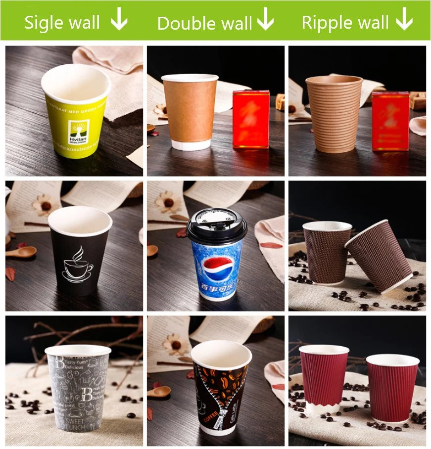 7oz Coffee Paper Cup with Handle Coffee Hot Paper Cup/Disposable Tea Cup with Handle, Paper Cup with Handle