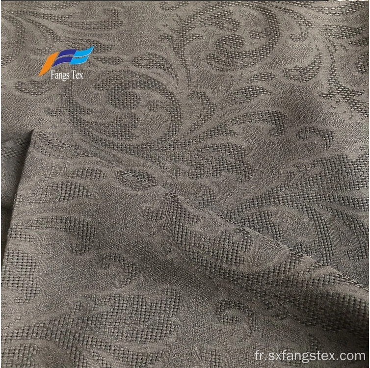 Bangladesh 100% polyester Nida Jacquard Tissu noir