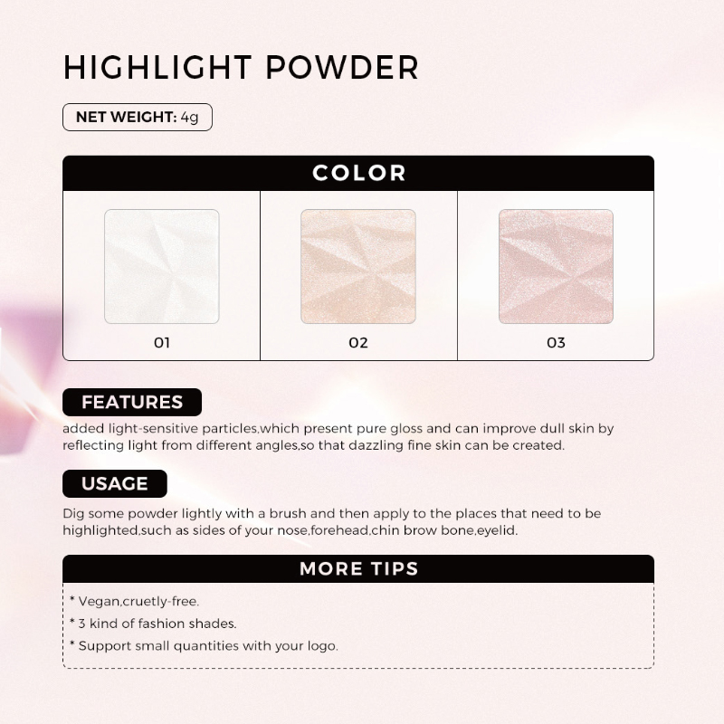 High Pigmented Diamond Highlighter Powder Makeups