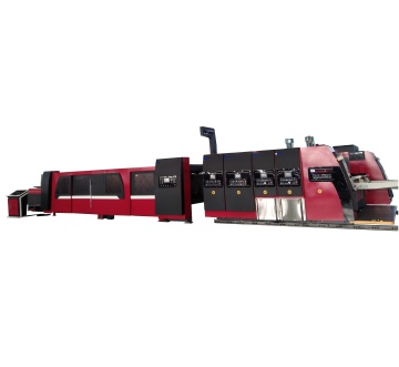 3200mm Large Size Casemaker Machine with Bottom Printing, Slotting, Die Cutting, Folding, and Gluing
