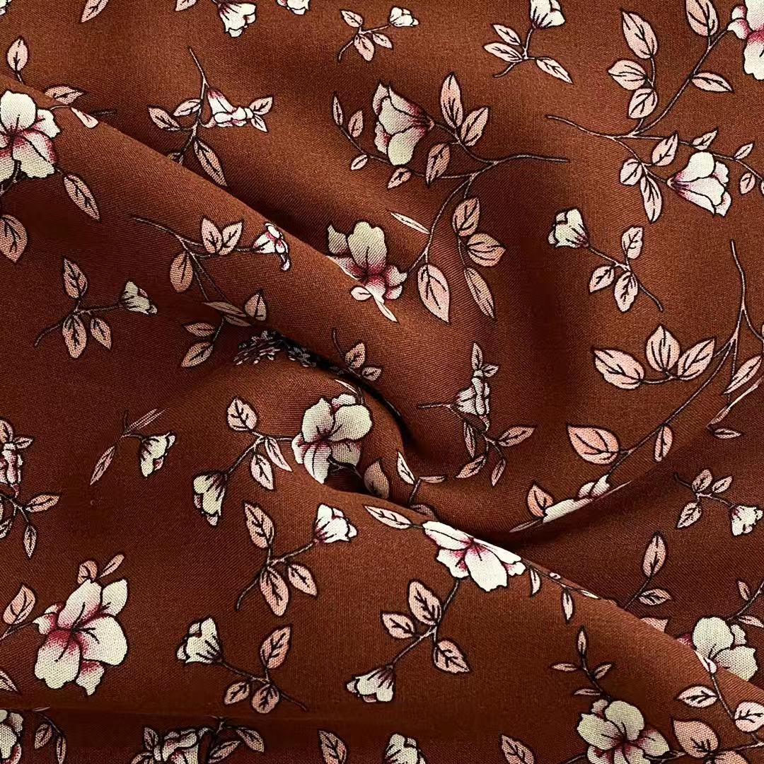 ISP Textile Cheap Price Plain Style Woven100 Rayon Challis Fabric for Garment