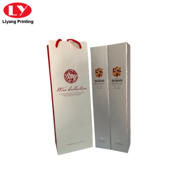 Red Gold Hot Stamping Single Wine Bottle Box