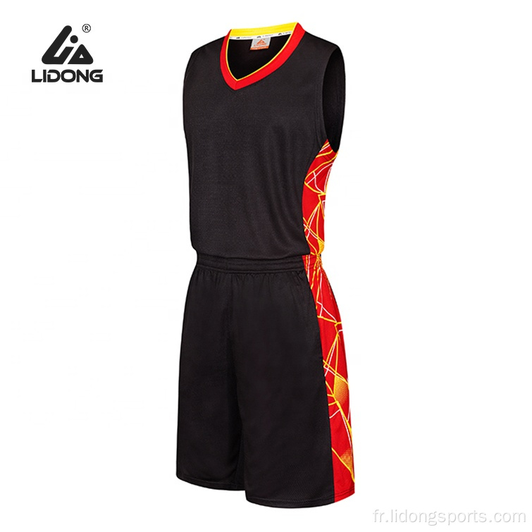 Maillots de formation de basket-ball sublimées professionnelles professionnelles