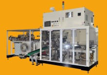 The mini wet wipes packing machine, 10pieces, rolling film with easy tear tape packing material