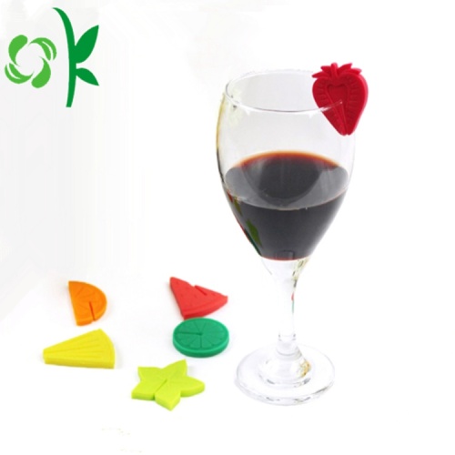 Selos do copo do vinho dos marcadores de identificação do silicone do produto comestível