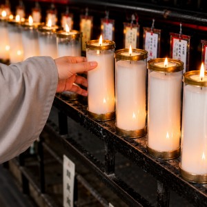 Plastic offering candle for Buddhist and memorial use Plastic offering candle for Buddhist and memorial use