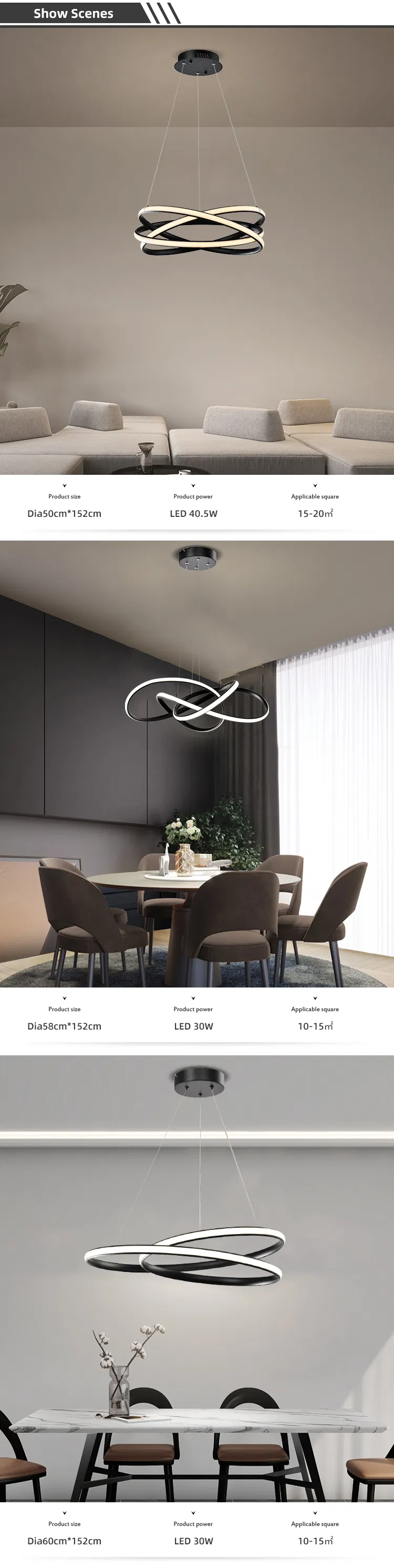 Stylish Black Steel Linear Hanging Lamp for Living Rooms