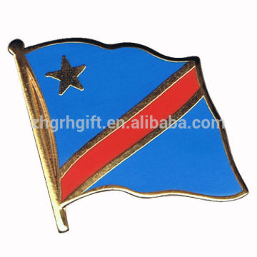 Metal national country democratic republic of the congo flag pin