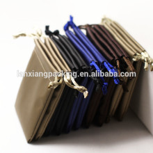 Custom Drawstring Leather Jewelry Pouch/Bag,Leather Jewelry Bag with logo