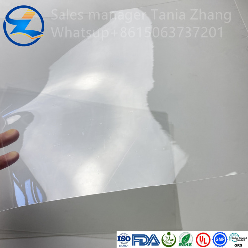 Transparent PET 200 mic corona treated printed film