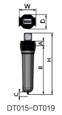 Hocheffizienter Druckluft-Präzisions-Koaleszenzfilter mit einer Filtrationsleistung von 0,01 Mikron