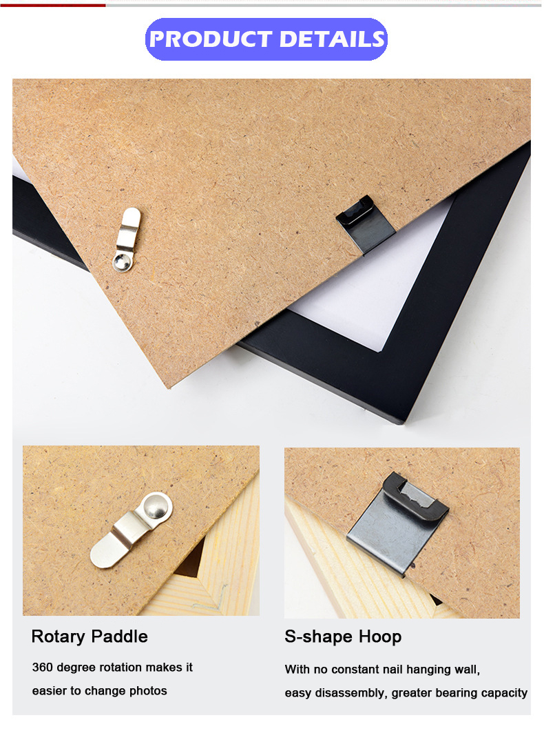 Cadres photo en bois pour la décoration de la maison Wooden Photo Frames For Home Decor