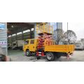 Telescopic boom lifting height aerial platform trucks