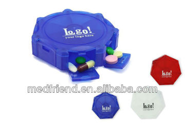 Multilateral Colorful Multifunctional Medicine Weekly Pill Box