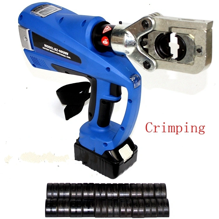 Igeelee Battery Powered Crimping Tool Bz-60unv Cutting, Crimping, and Punching, Multi-Function Battery Powered Tool