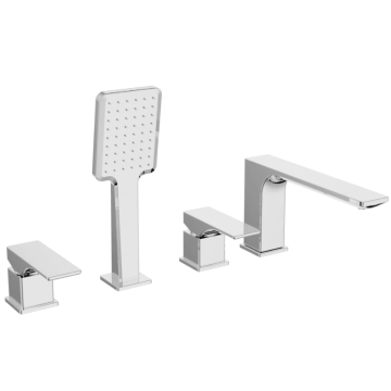 Pecyn faucet bathtub safonol amlswyddogaethol