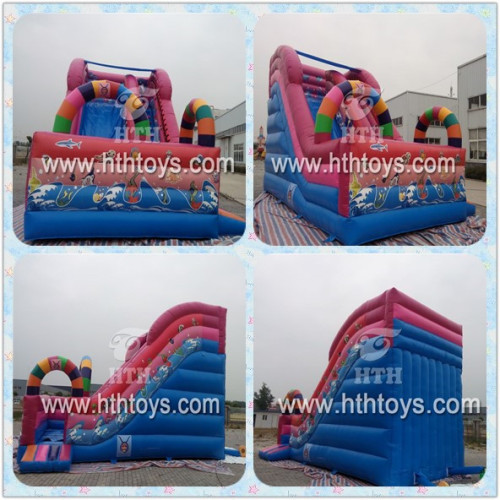 2016 new design colourful giant inflatable slide