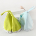 Household microfiber kids hand towel with hanging loops